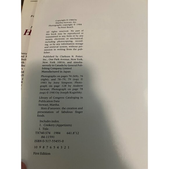 Martha Stewart Hors d’ Oeuvres Book - Picture 7 of 8
